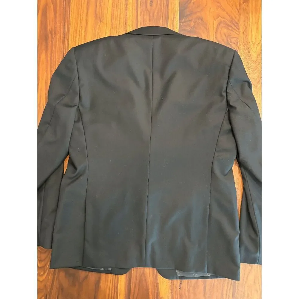 John Varvatos Men's Black Notch Lapel Long Sleeve Solid USA Blazer Size 39